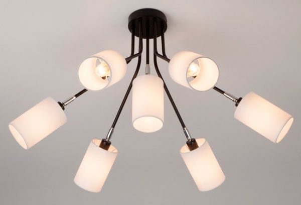 Люстра потолочная Strotskis Duetto 7x40 Вт E14 черно-белый 70072/7 