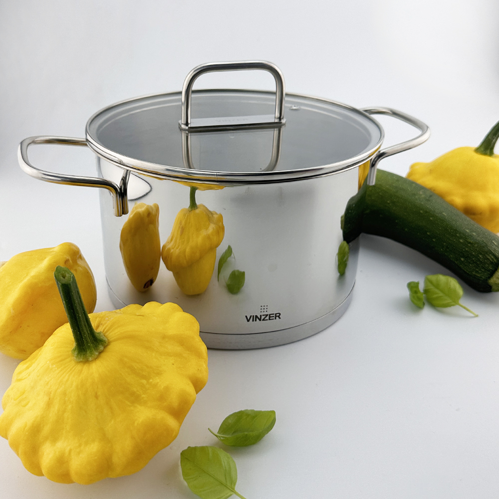 Кастрюля с крышкой Vinzer Glossy Line 5,6 л 50045