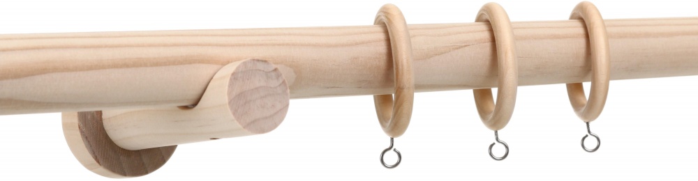 Карниз Vivendi одинарний укомплектований d28 мм 240 см нефарбований