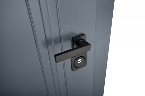 Двері вхідні Abwehr КС (518+517) 096R (7016+Б) сірий / білий 2060x960 мм праві