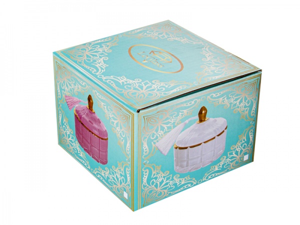 Ємність для зберігання з китицею смарагдова 10 см 355-269 Lefard