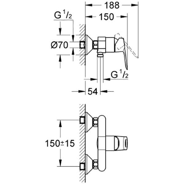 Смеситель для душа Grohe Start Loop 23354000