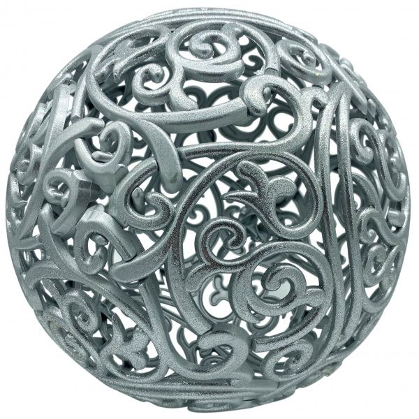 Куля ажурна MISLT d30 см BALL300-4 срібло
