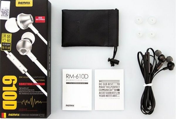 Гарнітура Remax RM-610D Mic silver/white гарнітура 