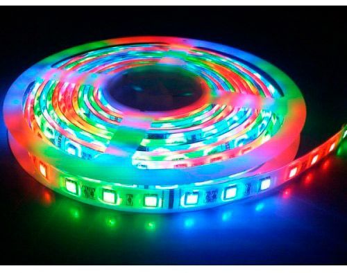 Лента светодиодная IEK LSR-3528RGB54 4.8 Вт IP20 12 В разноцветный (RGB) 