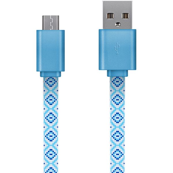 Кабель Luxe Cube Flat USB to micro USB Ukraine blue