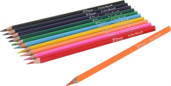 Карандаши цветные Abstraction голубой 12 шт.