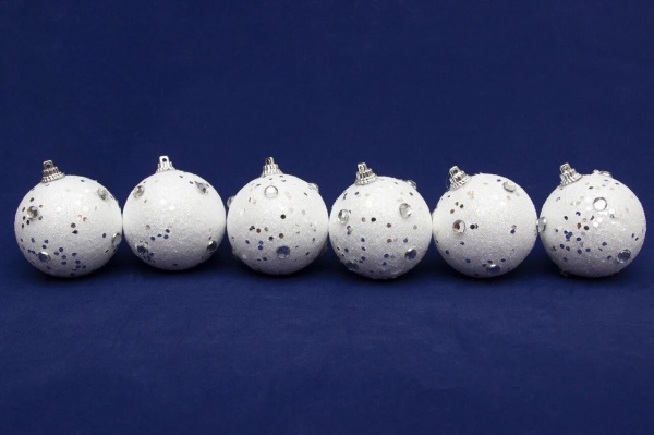 Набор елочных игрушек Пенопластовые шары 200091 d60 мм 6 шт./уп. 