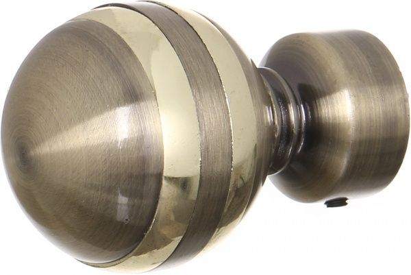 Наконечник Gardinia Ally Куля зі смугою набірний d16 мм антична латунь 2 шт. 