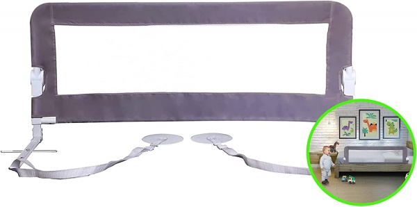 Бар'єр для ліжка DreamBaby Nicole 150х50 см сірий