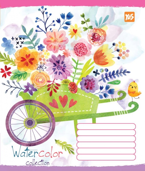 Комплект тетрадей Flower patterns 12 листов в клетку 25 шт. YES