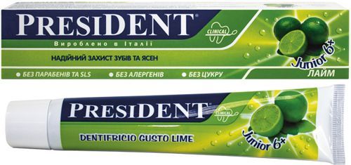 Детская зубная паста PresiDENT Clinical Junior Лимонад 50 мл