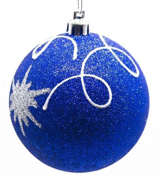 Куля Зірка d60 синій/білий