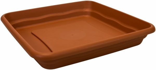 Поддон пластиковый Plastiken Terra Plato Cuadrada квадратный (7829) терракот 