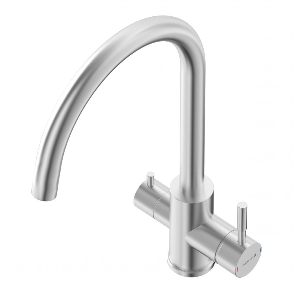 Смеситель для кухни Imprese ARGO-S f03409016FS, с подключением питьевой воды, сталь