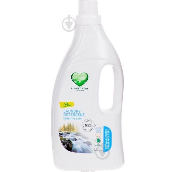 Гель для машинной и ручной стирки PLANET PURE органическое жидкое средство, гипоаллергенный 1,55 л