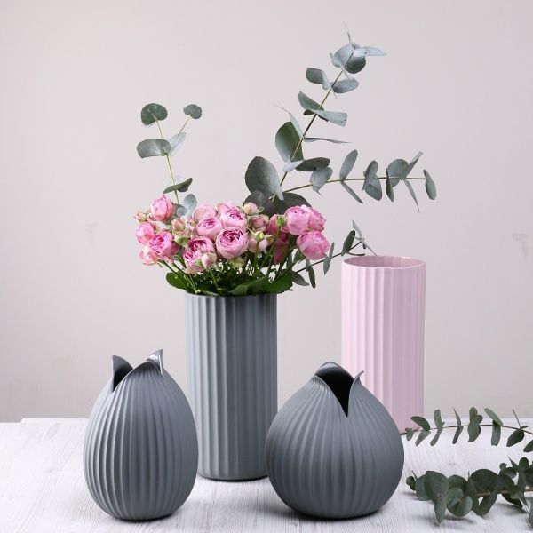 Ваза керамическая розовая Yoko 24 см 1368610 ASA