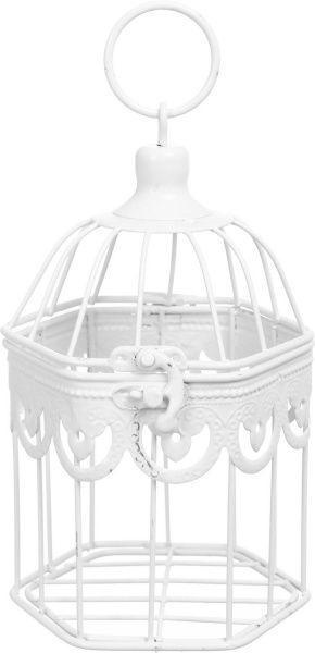 Клітка декоративна Cage Пташка 12,5х11,5х18 см білий 