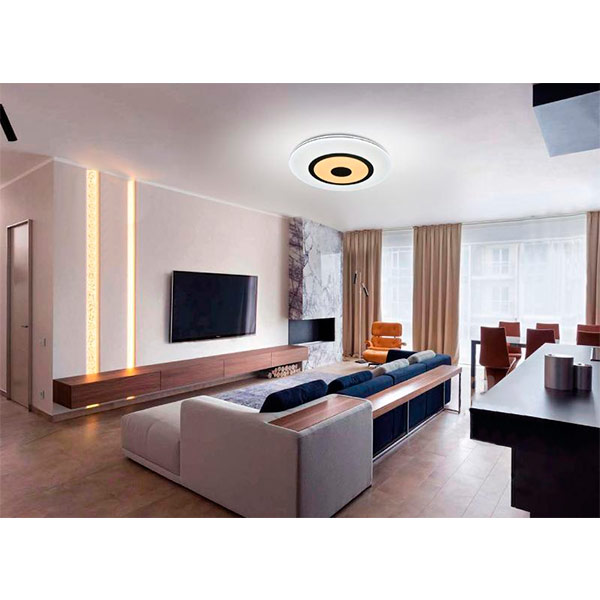 Світильник світлодіодний Hopfen Quadron RGB R з пультом ДК 72 Вт білий/хром 3000-6500 К 