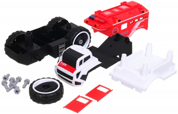 Конструктор MERX Limited пожарная машина с шуруповертом 25х12х16 см MX0304519
