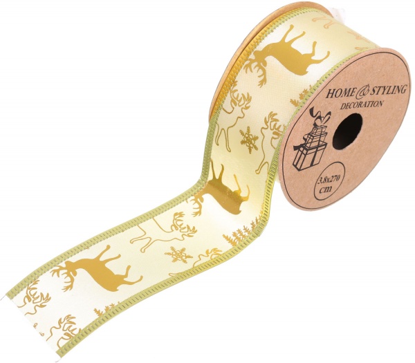 Стрічка декоративна золота 38х2700 мм ANM800400 
