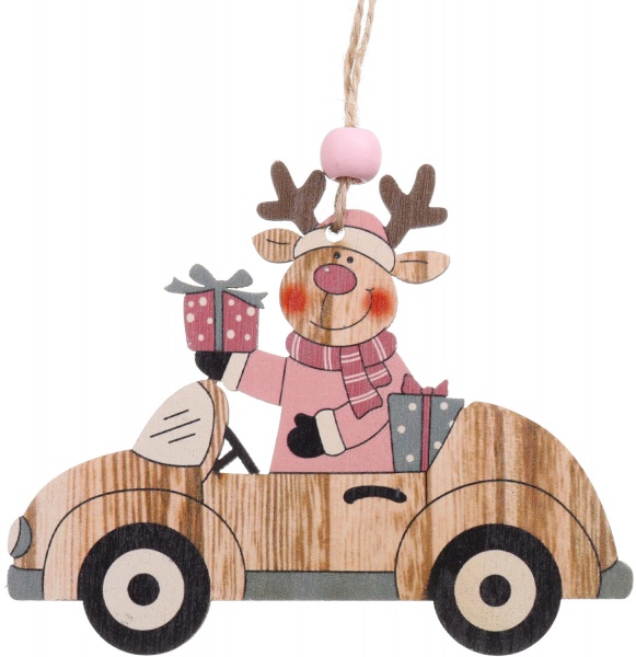 Декорація-підвіска рожева 8х1х10 см DH8047810 