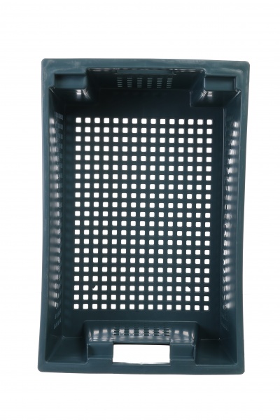 Ящик Полімерцентр поворотный 180 перфорированный 600х400х200 мм тип 3 темный