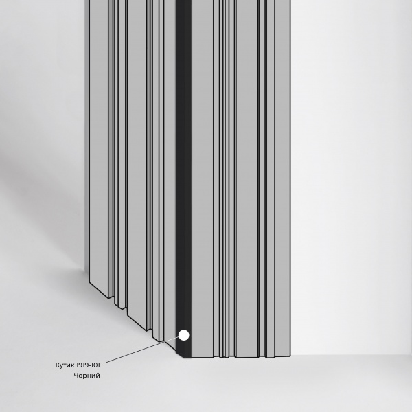 Уголок MARCO decor 1919-101 черный 19х19х2900 мм