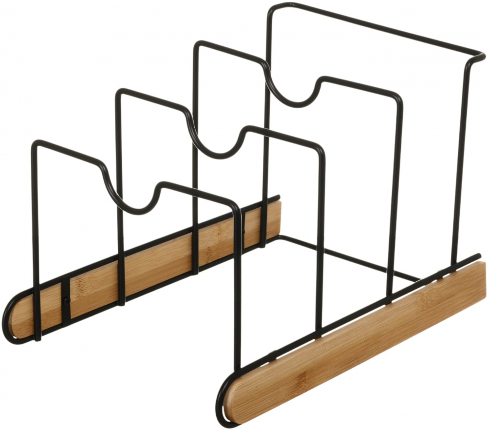 Подставка Flamberg Premium Woody для крышек и сковородок 30,5х20,5х20,3 см черный S-EK02804MB