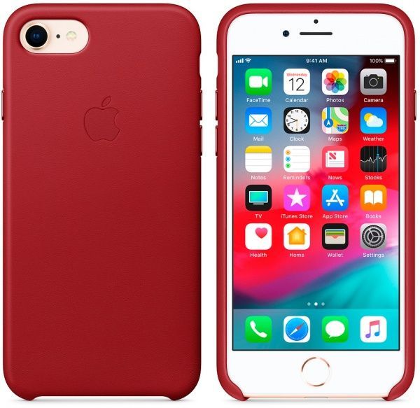 Чехол Apple для Apple iPhone 8/7 red (MQHA2ZM/A) Leather Case