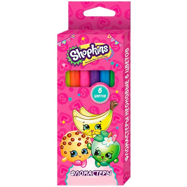 Фломастеры Shopkins 6 шт. 120294 Перо
