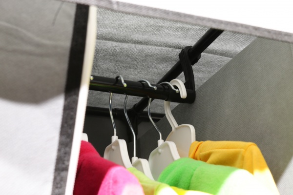 Тканинна шафа London 1720х1280х450 мм сірий із чорним 