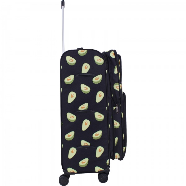 Чемодан Bagland Валенсия Авокадо L 83 л черный суб.763 (37966274) 