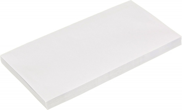 Конверт DL 110х220 мм самоклеящийся 80г/м2 белый 25 шт.