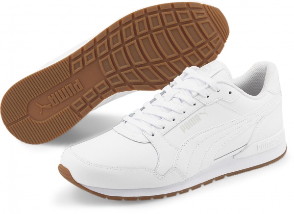 Кроссовки Puma ST RUNNER V3 L PUMA WHITE-PUMA WHITE-GUM 38485505 р.43 белый