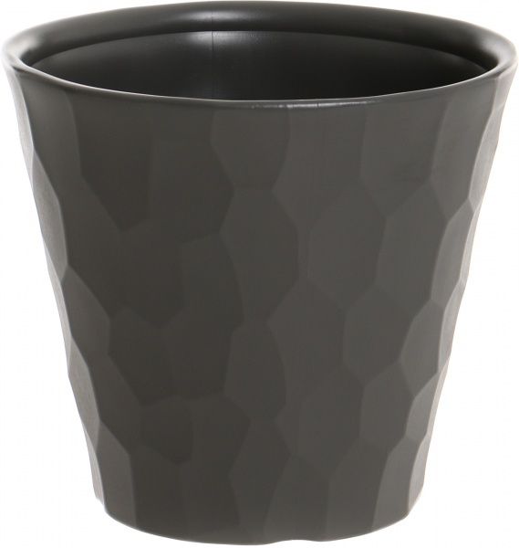 Горщик пластиковий Prosperplast Rocka круглий 12л сірий (71162-405) 