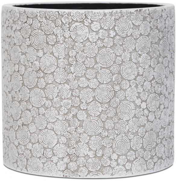 Кашпо керамічне Capi Wood круглий 2л слонова кістка (065965) 