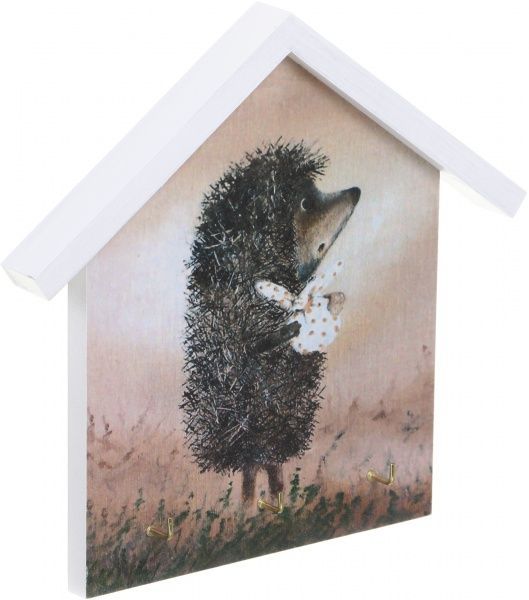 Ключница ЕЖИК В ТУМАНЕ, на три крючка