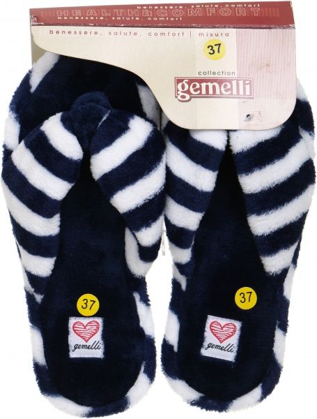 Тапки домашние Gemelli Герда р. 37 синий с белым 