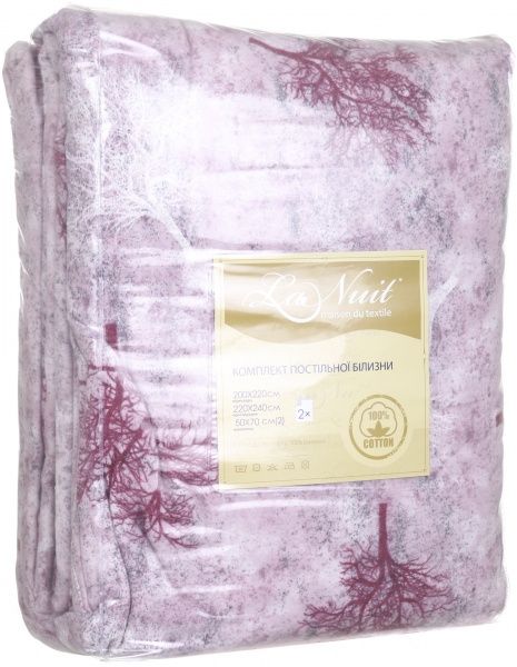 Комплект постільної білизни Дерево 2.0 рожевий La Nuit 
