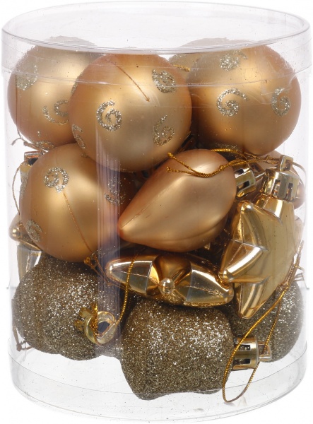 Набор елочных шаров и декораций EPI-BS-4366AKR в ассортименте d 40 мм 20 шт./уп.