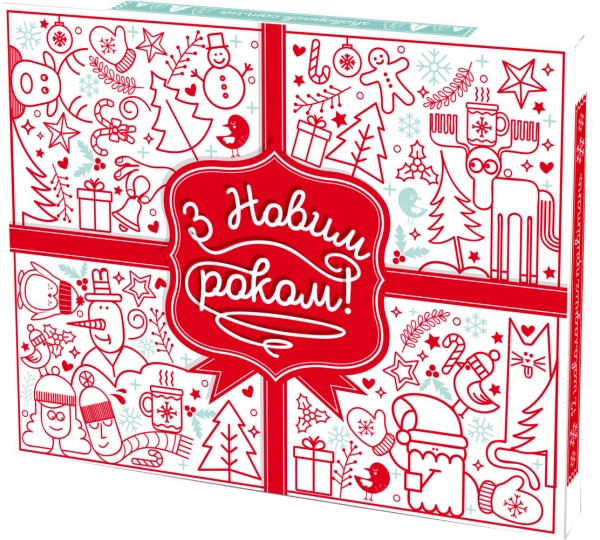 Шоколадный набор Shokopack З Новим роком 12 плиток 60 г 