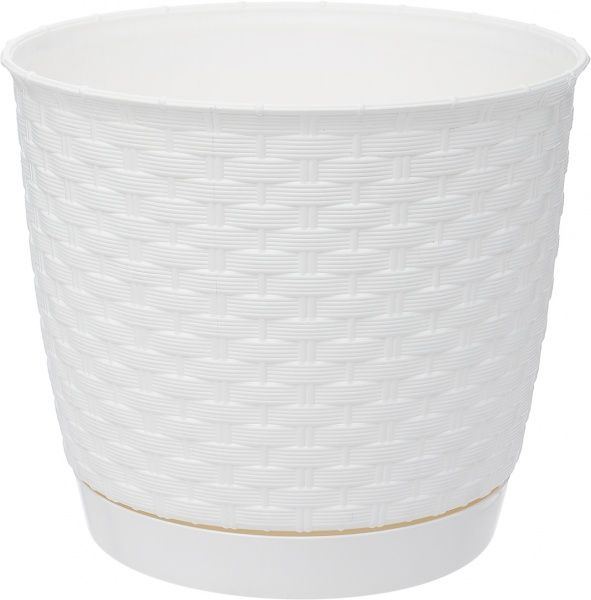 Горщик пластиковий Prosperplast Ratolla round круглий 2,8л білий (70764-449) 