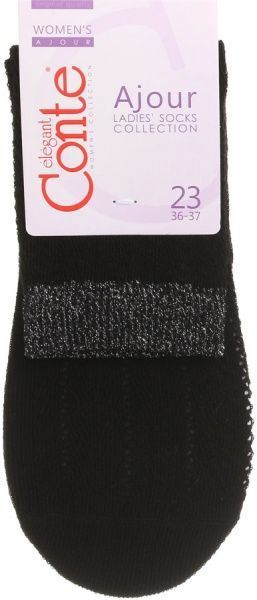 Шкарпетки Conte AJOUR люрекс 15С-82СП 076 р. 23 чорний 1 шт. 