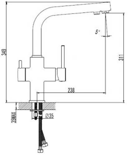 Смеситель для кухни Imprese Daicy 55009B-F