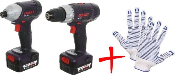 Набор электроинструментов Sparky + перчатки 10 пар BR2 15Li + GUR 15Li