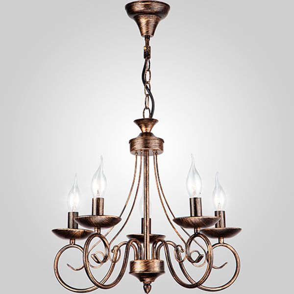 Люстра подвесная Strotskis Luciana 5x60 Вт E14 черный/золото 22404/5 