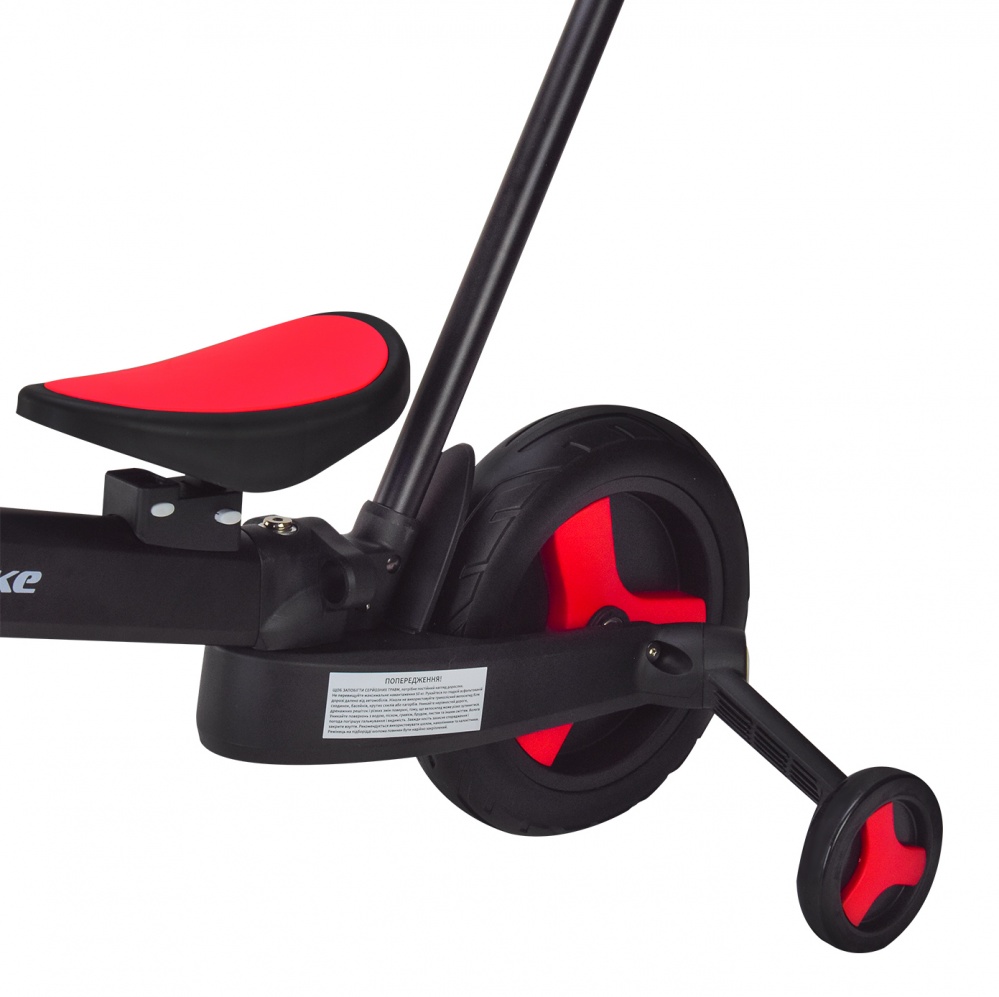 Велосипед детский трехколесный 3в1 красный с черным TB2401 RED