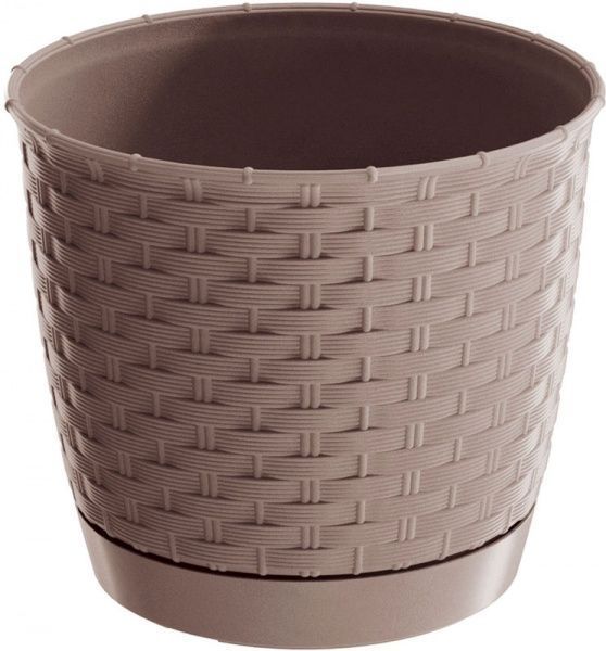 Горщик пластиковий Prosperplast Ratolla round круглий 2,8л мокко (70764-7529) 