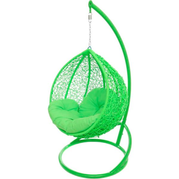 Кресло-кокон Кид зеленое с подушкой